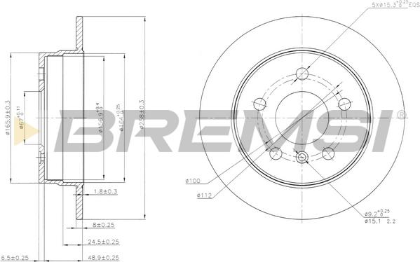 Bremsi CD7258S - Тормозной диск autospares.lv