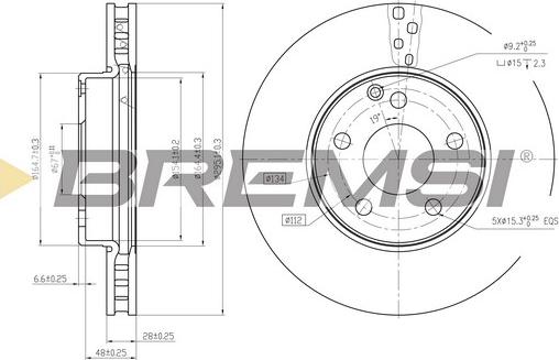 Bremsi CD7252V - Тормозной диск autospares.lv