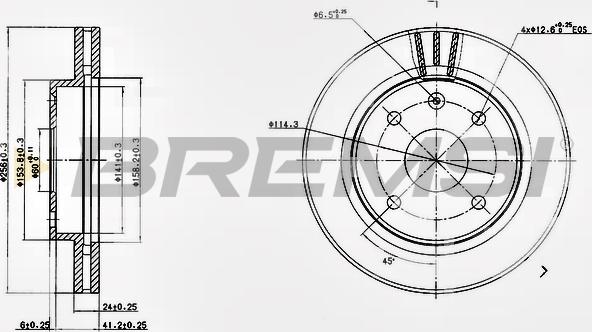 Bremsi CD7257V - Тормозной диск autospares.lv