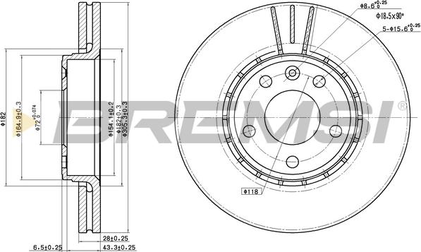 Bremsi CD7204V - Тормозной диск autospares.lv