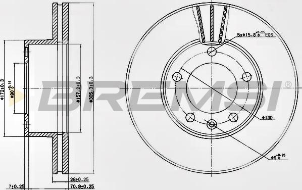 Bremsi CD7217V - Тормозной диск autospares.lv