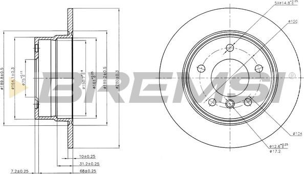 Bremsi CD7284S - Тормозной диск autospares.lv