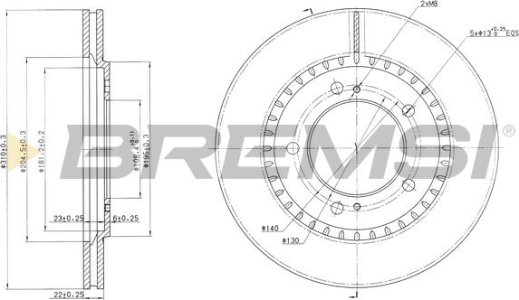 Bremsi CD7282V - Тормозной диск autospares.lv