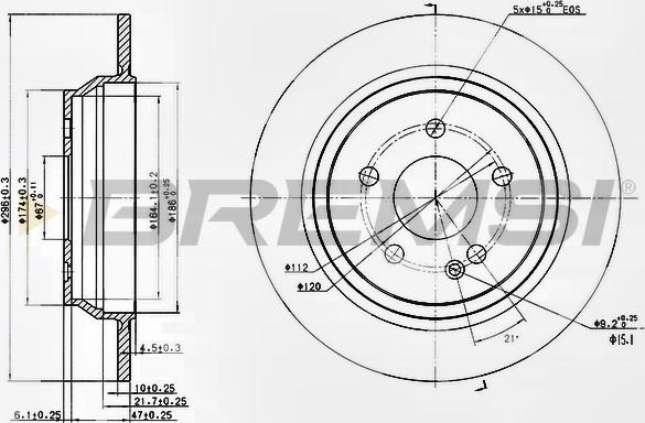 Bremsi CD7234S - Тормозной диск autospares.lv