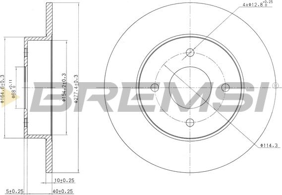 Bremsi CD7235S - Тормозной диск autospares.lv