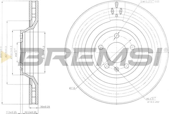 Bremsi CD7238V - Тормозной диск autospares.lv