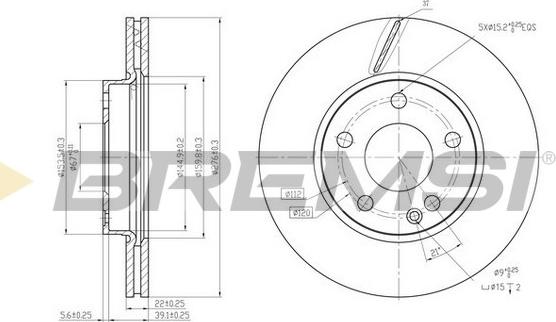 Bremsi CD7220V - Тормозной диск autospares.lv