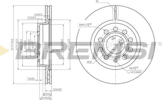 Bremsi CD7223V - Тормозной диск autospares.lv