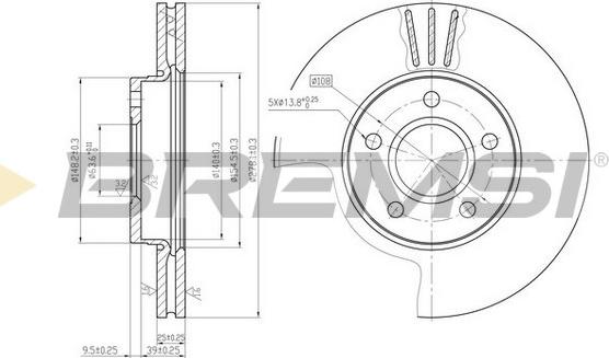 Bremsi CD7222V - Тормозной диск autospares.lv