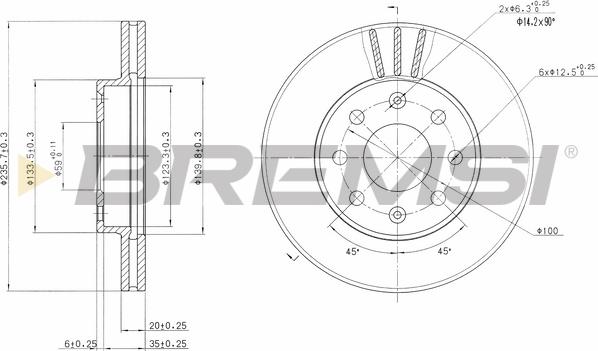 Bremsi CD7279V - Тормозной диск autospares.lv