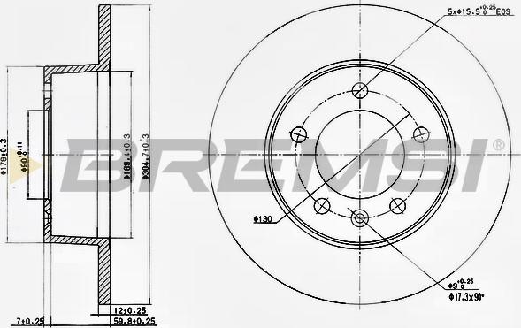 Bremsi CD7272S - Тормозной диск autospares.lv