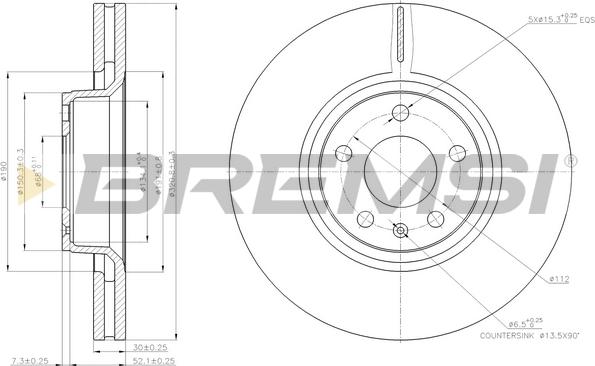 Bremsi CD7277V - Тормозной диск autospares.lv