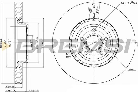 Bremsi CD7748V - Тормозной диск autospares.lv