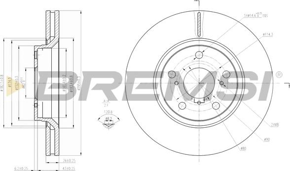 Bremsi CD7756V - Тормозной диск autospares.lv