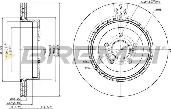 Bremsi CD7750V - Тормозной диск autospares.lv