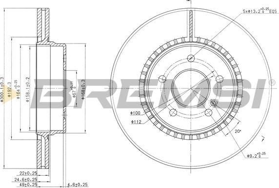 Bremsi CD7764V - Тормозной диск autospares.lv