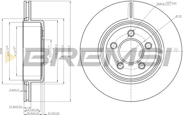 Bremsi CD7766V - Тормозной диск autospares.lv