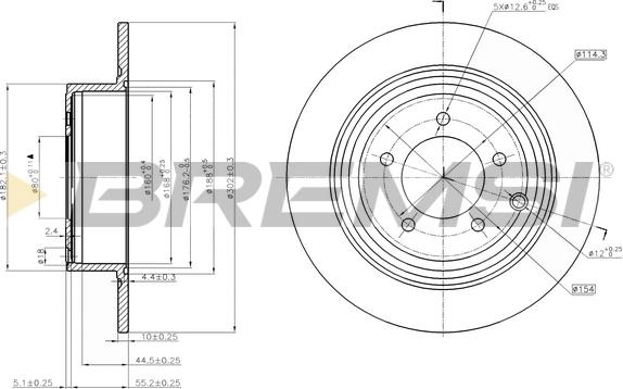 Bremsi CD7763S - Тормозной диск autospares.lv