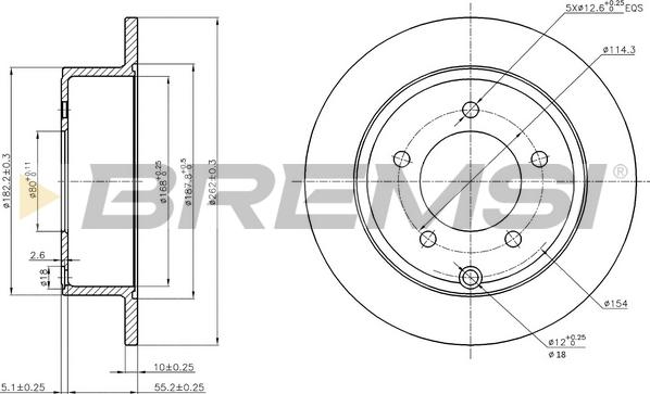 Bremsi CD7762S - Тормозной диск autospares.lv