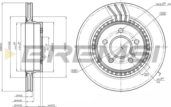 Bremsi CD7700V - Тормозной диск autospares.lv