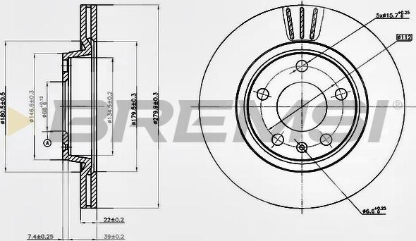 Bremsi CD7708V - Тормозной диск autospares.lv