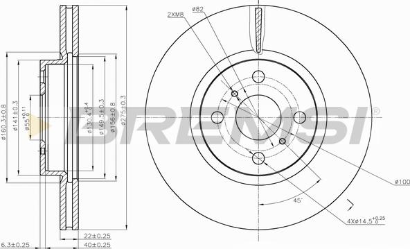 Bremsi CD7780V - Тормозной диск autospares.lv