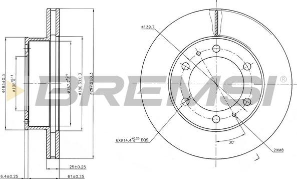 Bremsi CD7783V - Тормозной диск autospares.lv