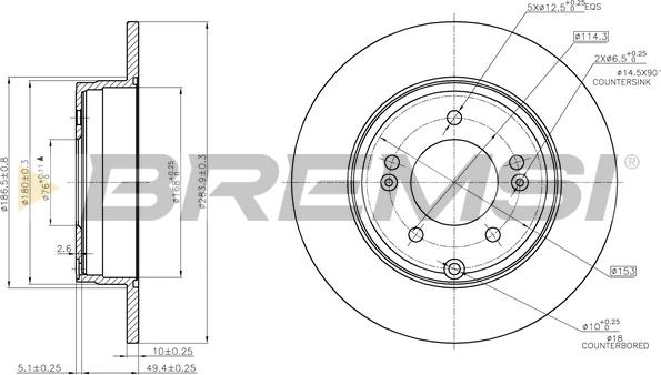 Bremsi CD7787S - Тормозной диск autospares.lv