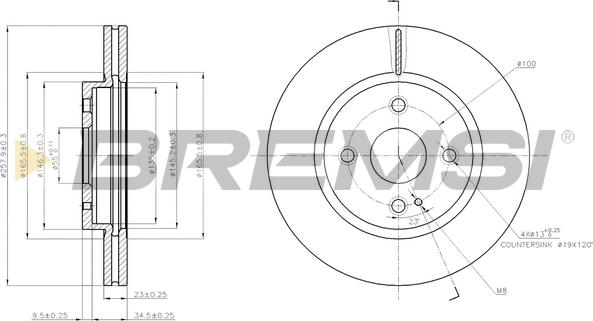 Bremsi CD7738V - Тормозной диск autospares.lv