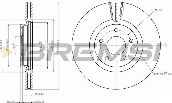 Bremsi CD7724V - Тормозной диск autospares.lv