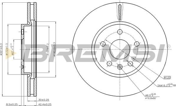 Bremsi CD7722V - Тормозной диск autospares.lv