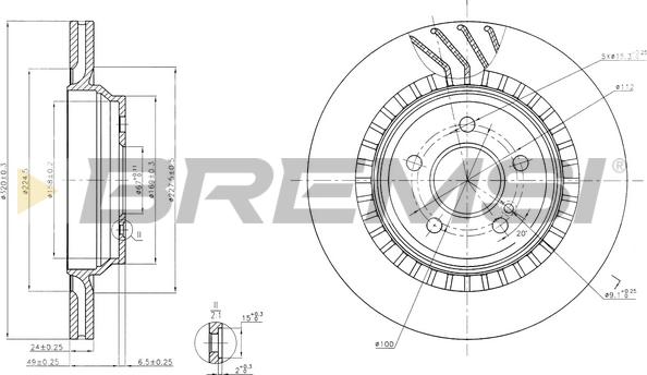 Bremsi CD7771V - Тормозной диск autospares.lv