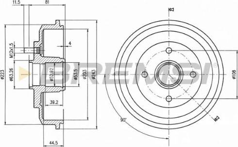 Bremsi CR5591 - Тормозной барабан autospares.lv