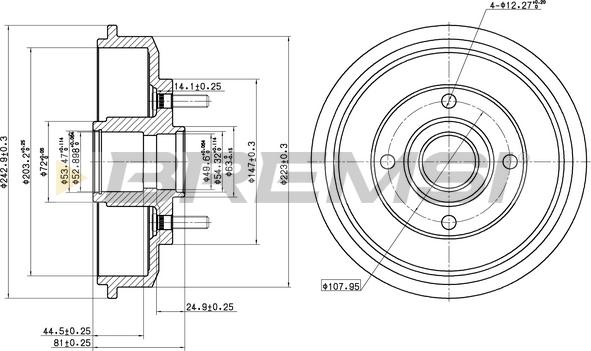 Bremsi CR5654 - Тормозной барабан autospares.lv