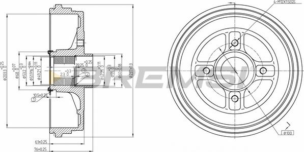 Bremsi CR5665 - Тормозной барабан autospares.lv