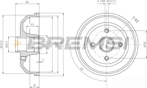 Bremsi CR5600 - Тормозной барабан autospares.lv