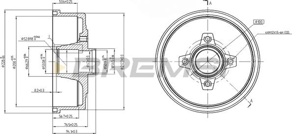 Bremsi CR5601 - Тормозной барабан autospares.lv