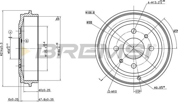 Bremsi CR5043 - Тормозной барабан autospares.lv