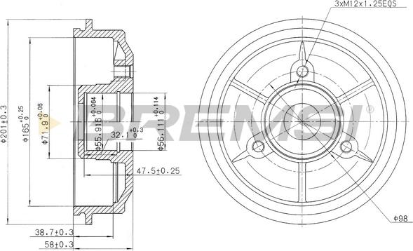 Bremsi CR5024 - Тормозной барабан autospares.lv