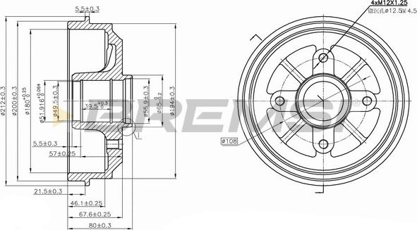 Bremsi CR5153 - Тормозной барабан autospares.lv