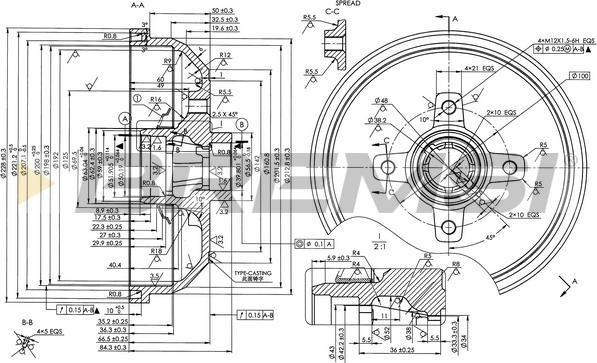 Bremsi CR5139 - Тормозной барабан autospares.lv