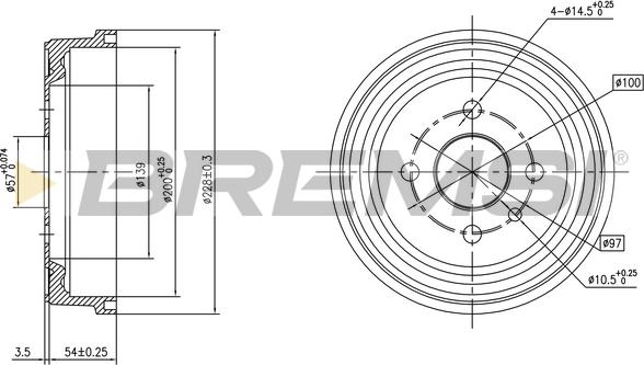 Bremsi CR5137 - Тормозной барабан autospares.lv