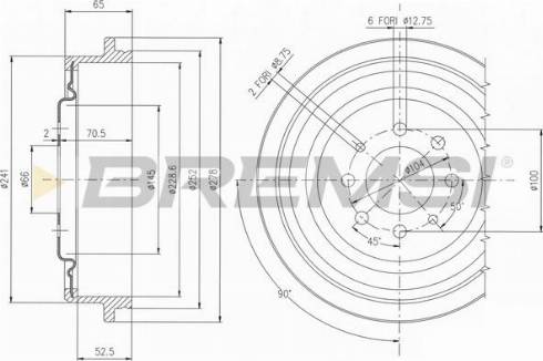 Bremsi CR5176 - Тормозной барабан autospares.lv