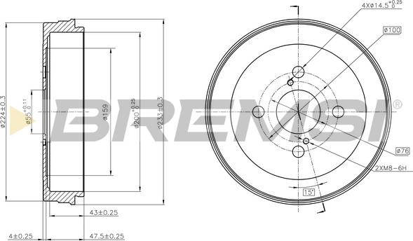 Bremsi CR5338 - Тормозной барабан autospares.lv