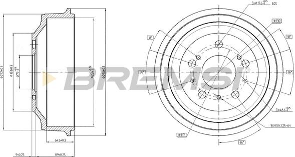 Bremsi CR5255 - Тормозной барабан autospares.lv