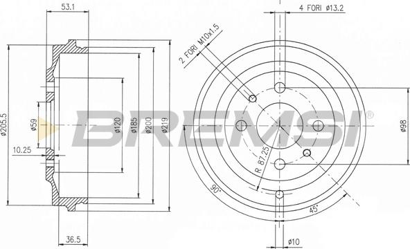 Bremsi CR5268 - Тормозной барабан autospares.lv