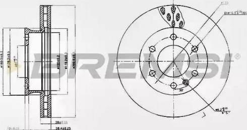 Bremsi DB0310V - Тормозной диск autospares.lv