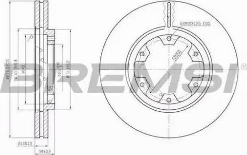 Bremsi DBA464V - Тормозной диск autospares.lv