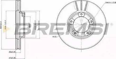 Bremsi DBA416V - Тормозной диск autospares.lv