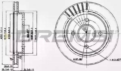 Bremsi DBA479V - Тормозной диск autospares.lv